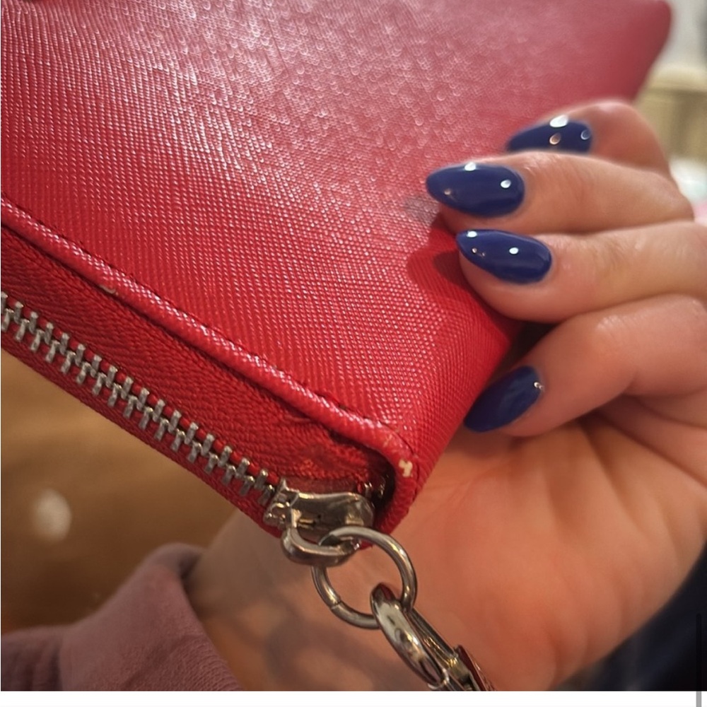 Red Leather Wristlet Wallet - Picture 9 of 9